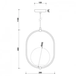Lampa Wisząca Koban B Biała Ummo