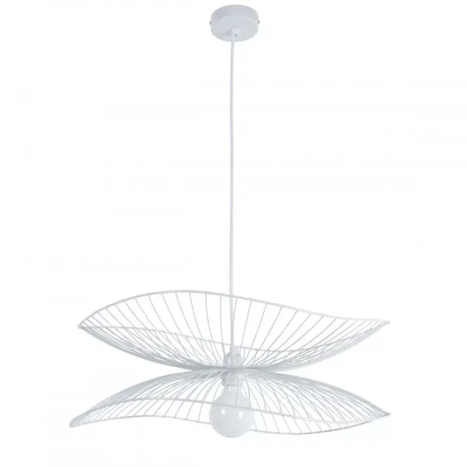 Lampa Wisząca Libellule 56 Cm Biała Forestier