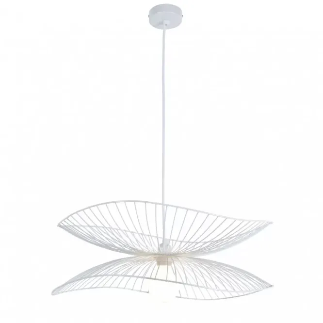 Lampa Wisząca Libellule 56 Cm Biała Forestier