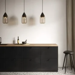 Lampa Wisząca Liuku Base Drop Czarna Mater