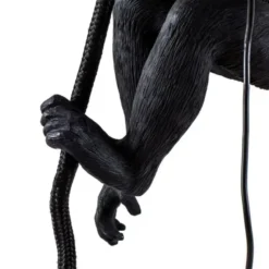 Lampa Wisząca Monkey Z Liną Czarna Seletti