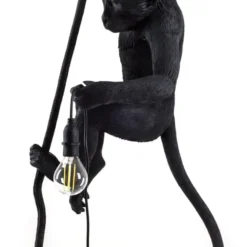 Lampa Wisząca Monkey Z Liną Czarna Seletti