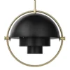 Lampa Wisząca Multi-Lite 32 Cm Brass Soft Black Semi Matt Gubi