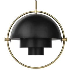 Lampa Wisząca Multi-Lite 32 Cm Brass Soft Black Semi Matt Gubi