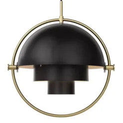 Lampa Wisząca Multi-Lite 32 Cm Brass Soft Black Semi Matt Gubi