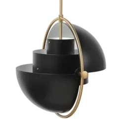 Lampa Wisząca Multi-Lite 32 Cm Brass Soft Black Semi Matt Gubi