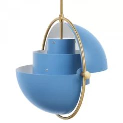 Lampa Wisząca Multi-Lite 32 Cm Brass Nordic Blue Matt Gubi