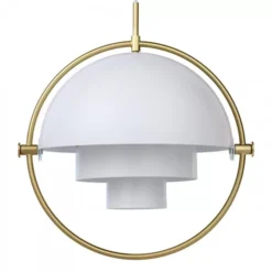 Lampa Wisząca Multi-Lite 32 Cm Brass White Semi Matt Gubi