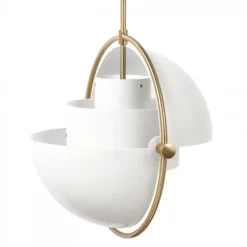Lampa Wisząca Multi-Lite 32 Cm Brass White Semi Matt Gubi