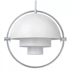 Lampa Wisząca Multi-Lite 32 Cm Chrome White Semi Matt Gubi