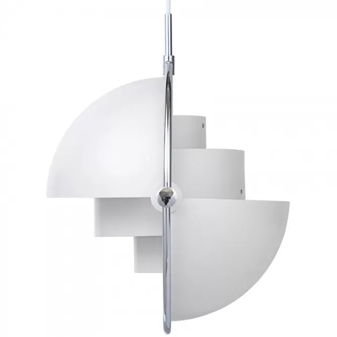 Lampa Wisząca Multi-Lite 32 Cm Chrome White Semi Matt Gubi