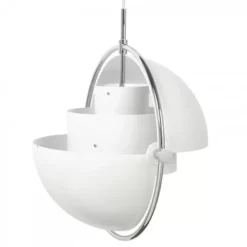 Lampa Wisząca Multi-Lite 32 Cm Chrome White Semi Matt Gubi