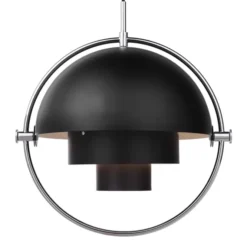 Lampa Wisząca Multi-Lite 32 Cm Chrome Black Semi Matt Gubi