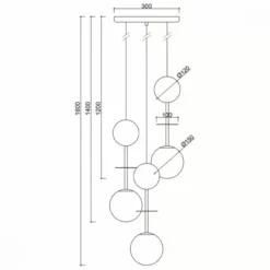 Lampa Wisząca Oio 3P Czarna Ummo
