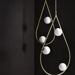 Lampa Wisząca Pearls 80 Mosiądz Pholc