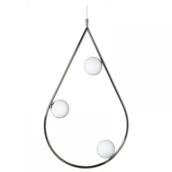 Lampa Wisząca Pearls 80 Stal Niklowana Pholc