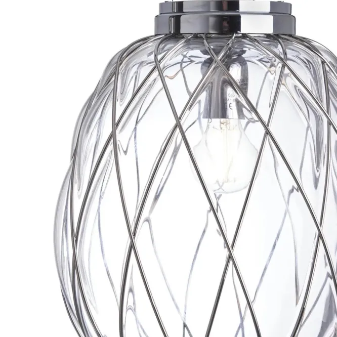 Lampa Wisząca Pinecone 30 Cm Transparentna Fontana Arte