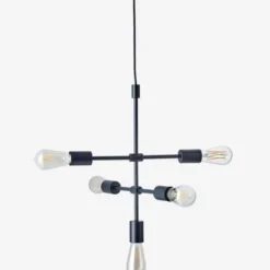 Lampa Wisząca Piper 5 Ramienna Czarna Bolia
