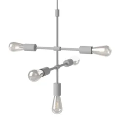Lampa Wisząca Piper 5 Ramienna Szara Bolia