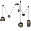 Lampa Wisząca Planets 3 Przydymiona Szara Brokis