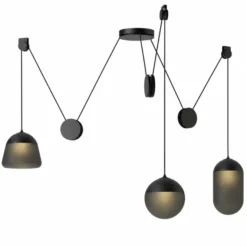 Lampa Wisząca Planets 3 Przydymiona Szara Brokis