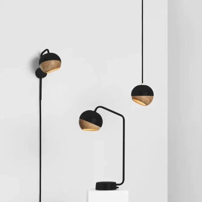 Lampa Wisząca Ray S Czarna Mater