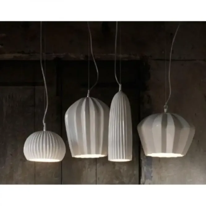 Lampa Wisząca Sahara 14X40 Cm Biała Karman