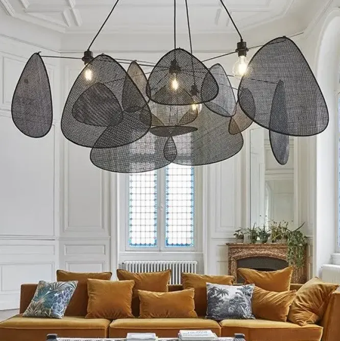Lampa Wisząca Screen Czarna Xl Market Set