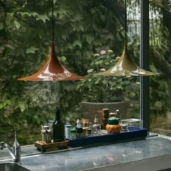 Lampa Wisząca Semi 30 Cm Pomarańczowa Połysk Gubi
