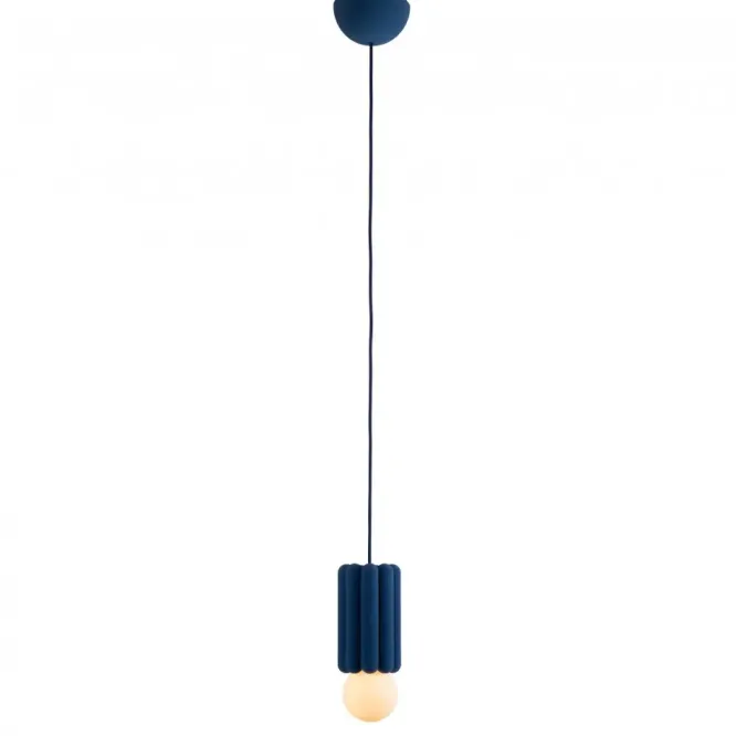 Lampa Wisząca Stucco No.3 Niebieska Schneid
