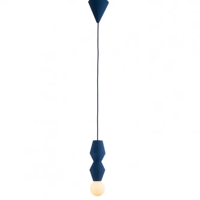 Lampa Wisząca Stucco No.2 Niebieska Schneid