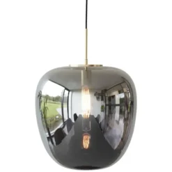 Lampa Wisząca Szklana Przydymiona Hubsch