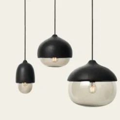 Lampa Wisząca Terho Czarna Średnia Mater