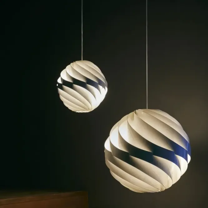 Lampa Wisząca Turbo 36 Cm Alabastrowa Biel Gubi