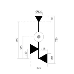 Lampa Wisząca Vertical One Czarna Atelier Areti