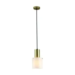 Lampa Wisząca Walter Mała Opal-Mosiądz Btc