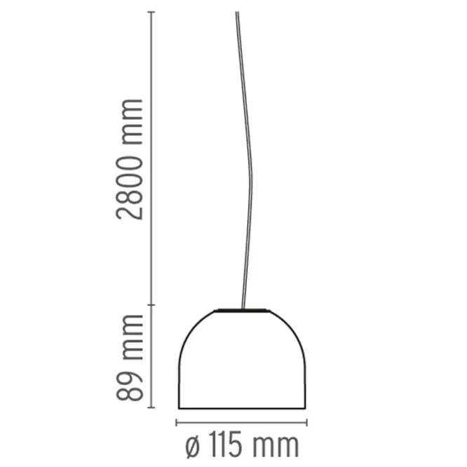 Lampa Wisząca Wan S Czarna Flos