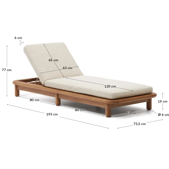 Leżak Ogrodowy Galea Kave Home