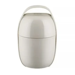 Lunch Box Food A Porter Dwukomorowy Szary Alessi