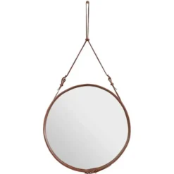 Lustro Ścienne Adnet 70 Cm Brązowe Gubi