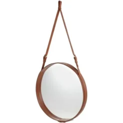 Lustro Ścienne Adnet 70 Cm Brązowe Gubi