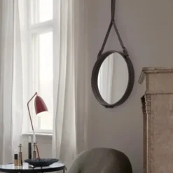 Lustro Ścienne Adnet 58 Cm Czarne Gubi