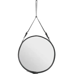 Lustro Ścienne Adnet 70 Cm Czarne Gubi