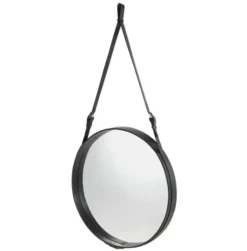 Lustro Ścienne Adnet 70 Cm Czarne Gubi