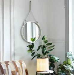 Lustro Ścienne Adnet 58 Cm Kremowe Gubi