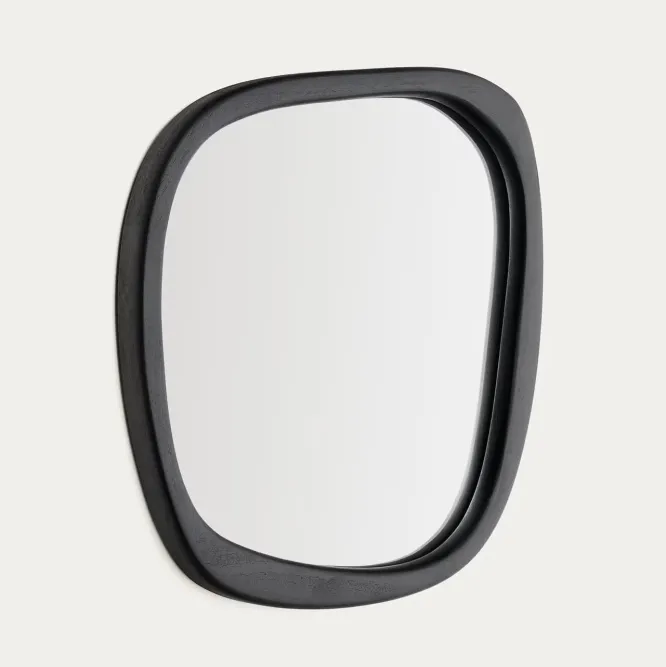 Lustro Ścienne Alura 47 Cm Czarne Kave Home