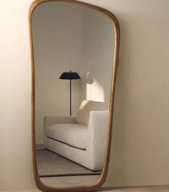 Lustro Ścienne Alura 192 Cm Naturalne Kave Home
