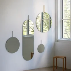 Lustro Ścienne 50 Cm Czarne Moebe