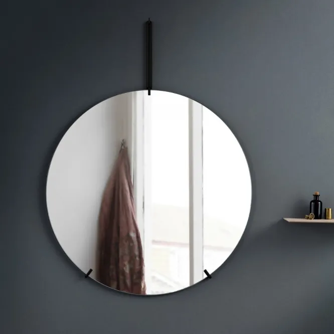 Lustro Ścienne 70 Cm Czarne Moebe