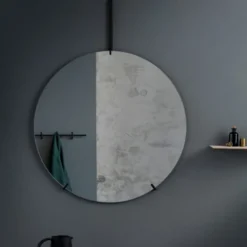 Lustro Ścienne 70 Cm Czarne Moebe